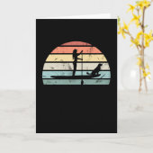 Paddleboarding Sunset-Geschenk für Frauen Karte (Gelbe Blume)