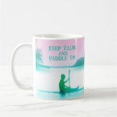 Paddleboarding SUP Wasserfarbe Rosa blaue Küste Kaffeetasse (Links)