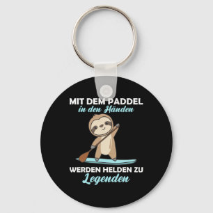 Paddleboards mit Faultier Lustiges Tier Paddling Schlüsselanhänger