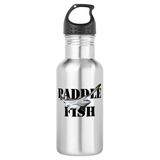 Paddlefisch Edelstahlflasche (Vorderseite)