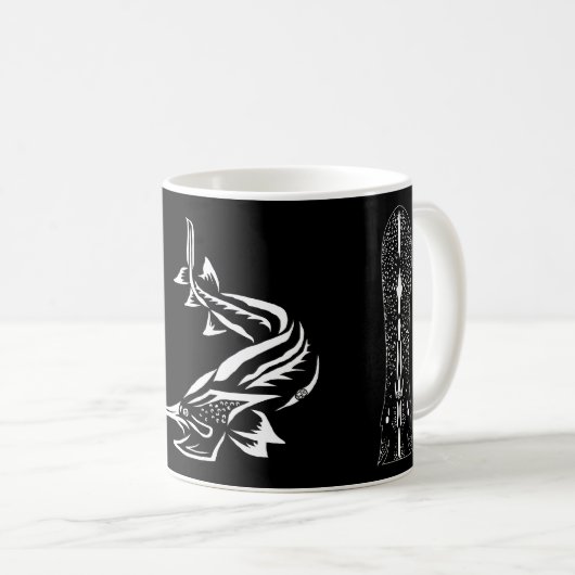 Paddlefish-u. Rostrum-Entwurf Kaffeetasse (VorderseiteRechts)
