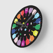 Paddlepalooza O’Clock Pickleball  Runde Wanduhr (Winkel)