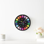 Paddlepalooza O’Clock Pickleball Runde Wanduhr (Zuhause)