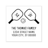 Paddles für Sporty Pickleball und Name für Ball Permastempel (Design)