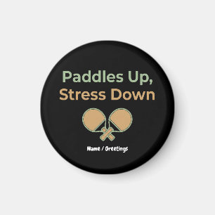 Paddles hoch, Stress runter Retro-Sport-Ästhetik Magnet