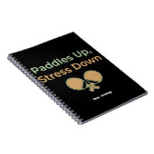 Paddles Up Stress Down Retro Sport Aesthetic Notizblock (Rechte Seite)