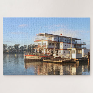 Paddlesteamer, früh morgens, Mannum Puzzle