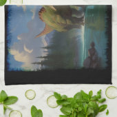 Paddling Brontosaurus & River Fun Geschirrtuch (Gefaltet)