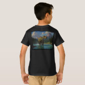 Paddling Brontosaurus & River Fun T-Shirt (Schwarz voll)