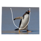 Paddling Gentoo Geschenktasche Große Geschenktüte (Rückseite)