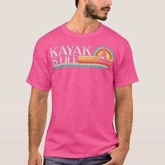 Paddling Kanoeing Kayaking Retro Kayak T-Shirt