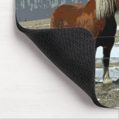 Paddock Mouse Pad - Pferdewechsel in Belgien Mousepad (Ecke)