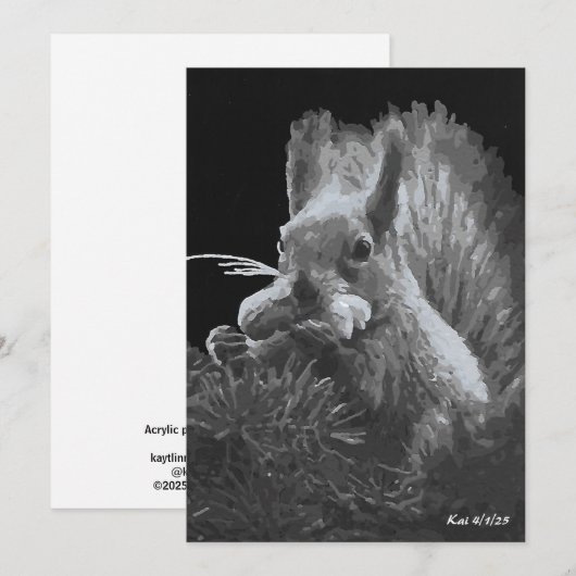 Paddy Cake, Squirrel Einladung (Vorne/Hinten)