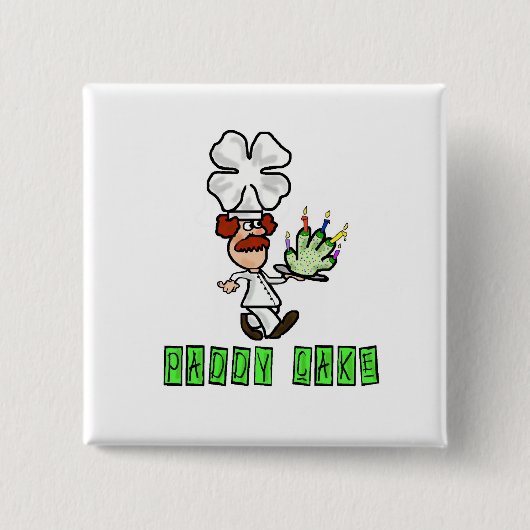Paddy Cake St Patricks Day Buttons (Vorderseite)