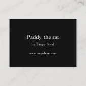 Paddy die Drucke der Ratte ACEO Visitenkarte (Rückseite)