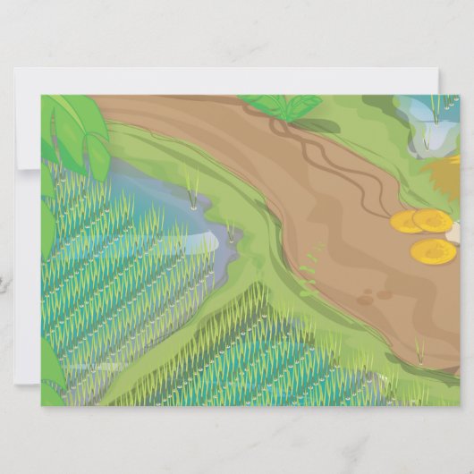 Paddy-Feld Einladung (Vorderseite)