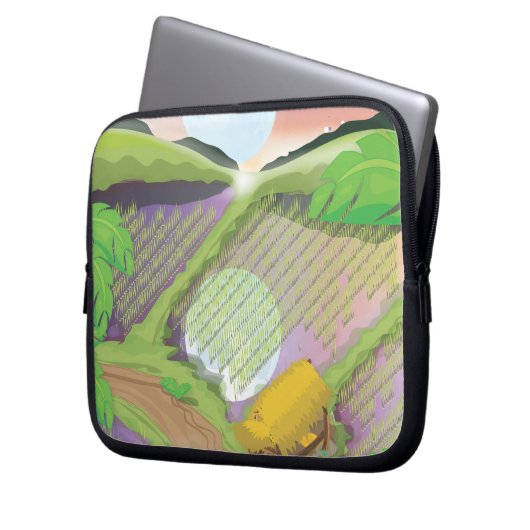 Paddy-Feld Laptopschutzhülle (Vorderseite Links)