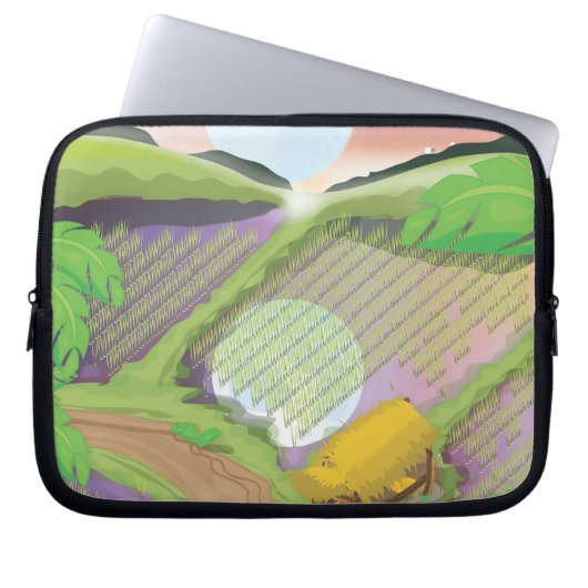 Paddy-Feld Laptopschutzhülle (Vorderseite)