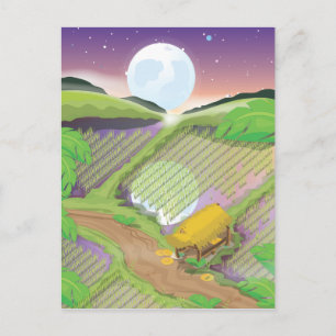 Paddy-Feld Postkarte