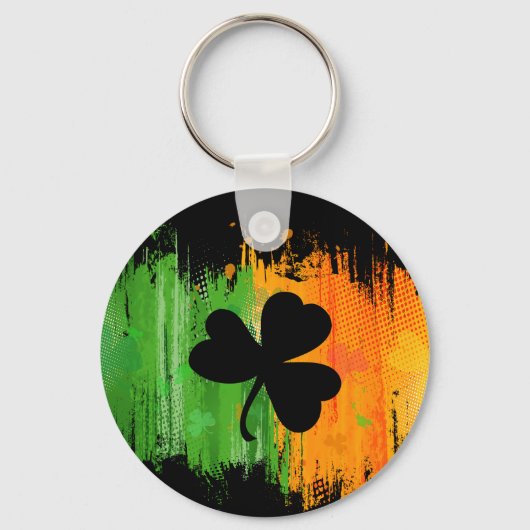 Paddy Ink Lucky Clovers dunkler Schlüsselanhänger (Vorderseite)