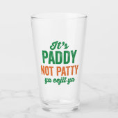 Paddy not Patty Funny St. Patrick's Day Glas (Vorderseite)