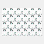 Paddy Party Panda mit Tortenmuster Geschenkpapier Set (Vorderseite 2)