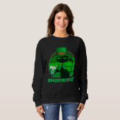 #PaddyNotPatty St Patrick's Cat-Green Beer Drinkin Sweatshirt (Vorne ganz)