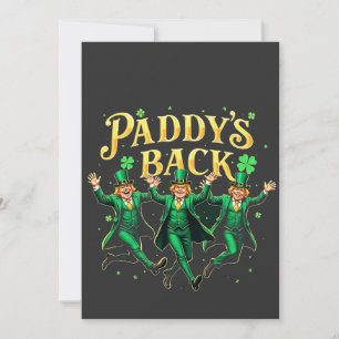 Paddy's Back Funny St Patrick's Day Trump Unterstü Dankeskarte