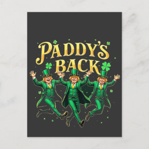 Paddy's Back Funny St Patrick's Day Trump Unterstü Feiertagspostkarte