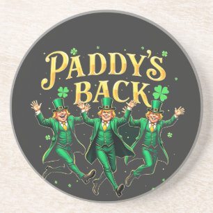 Paddy's Back Funny St Patrick's Day Trump Unterstü Getränkeuntersetzer