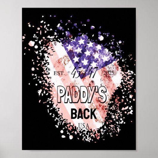 Paddy's Back Funny Trump1 Poster (Vorne)