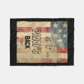 Paddy's Back Funny Trump2 Fleecedecke (Vorderseite (Horizontal))