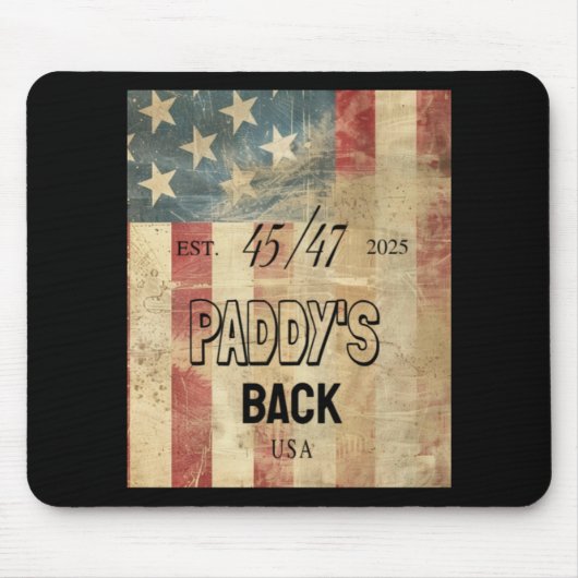 Paddy's Back Funny Trump2 Mousepad (Vorne)