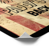 Paddy's Back Funny Trump2 Poster (Ecke)