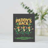 Paddy's Back Funny Trump St Patrick Day Leopard Dankeskarte (Stehend Vorderseite)