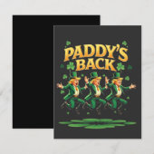 Paddy's Back Funny Trump St Patrick Day Leopard Dankeskarte (Vorne/Hinten)