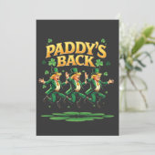 Paddy's Back Funny Trump St Patrick Day Leopard Einladung (Stehend Vorderseite)