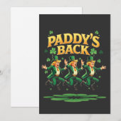Paddy's Back Funny Trump St Patrick Day Leopard Einladung (Vorne/Hinten)