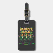 Paddy's Back Funny Trump St Patrick Day Leopard Gepäckanhänger (Vorderseite vertikal)
