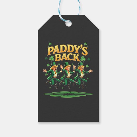 Paddy's Back Funny Trump St Patrick Day Leopard Geschenkanhänger (Vorderseite)