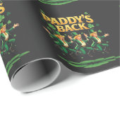 Paddy's Back Funny Trump St Patrick Day Leopard Geschenkpapier (Rolleneckpunkt)
