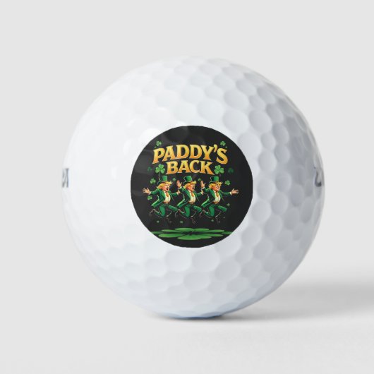 Paddy's Back Funny Trump St Patrick Day Leopard Golfball (Vorderseite)