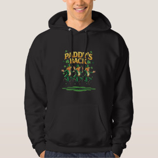 Paddy's Back Funny Trump St Patrick Day Leopard Hoodie