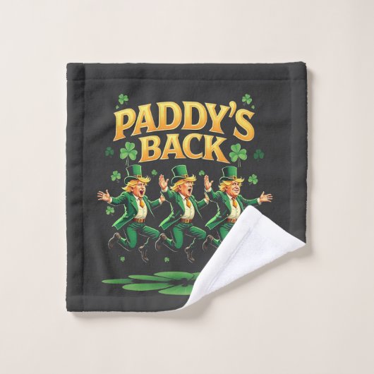 Paddy's Back Funny Trump St Patrick Day Leopard Waschlappen (Waschlappen)