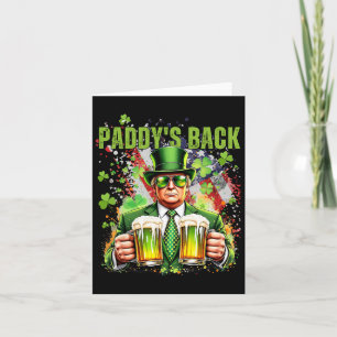 Paddy's Back Funny Trump St Patricks Day Irish Sha Karte