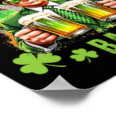Paddy's Back Funny Trump St Patricks Day Irish Sha Poster (Ecke)
