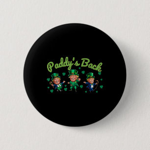 Paddys Back Funny Trump St Patricks Day Irish Sham Button