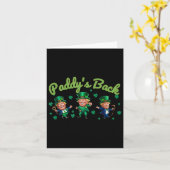 Paddys Back Funny Trump St Patricks Day Irish Sham Karte (Gelbe Blume)