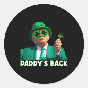 Paddy's Back Funny Trump St Patricks Day Outfit Sh Runder Aufkleber