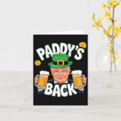 Paddy's Back Funny Trump St. Patrick's Day Shamroc Karte (Gelbe Blume)